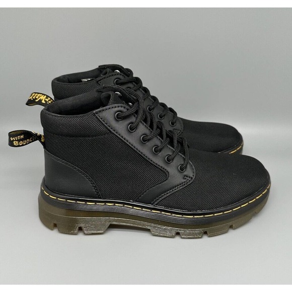 Dr. Martens BONNY Black Leather Lace Up Round Toe Boots Men’s Sz 6 Women’s Sz 7‎ - Picture 3 of 12